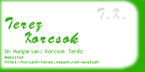 terez korcsok business card