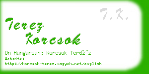 terez korcsok business card